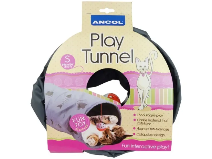 USPCA ANCOL CAT PLAY TUNNEL GREY (SMALL)