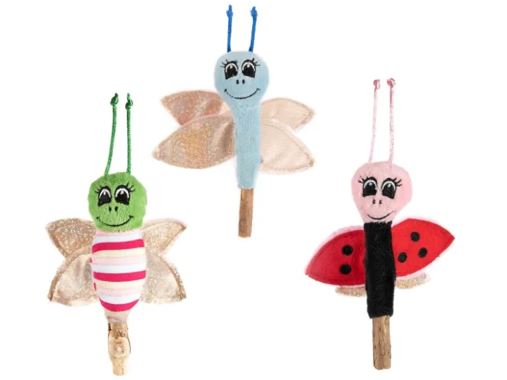 USPCA ANCOL WAND BUTTERFLY/LADYBIRD TOY