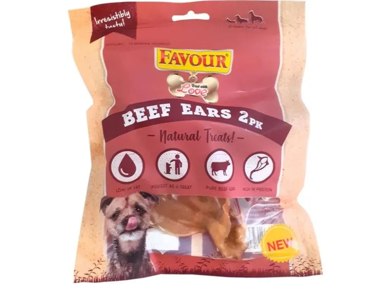 USPCA FAVOUR BEEF EARS 2pk