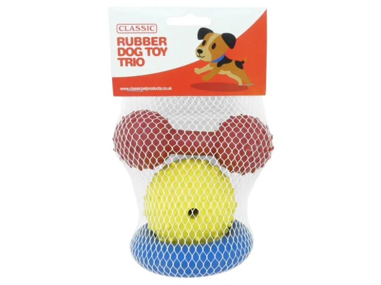 USPCA RUBBER TOY TRIO PACK